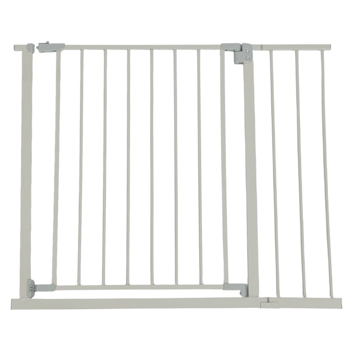 Предпазна преграда за деца или домашни любимци Relaxdays, максимална дължина 100 см, от метал/пластмаса, сива
