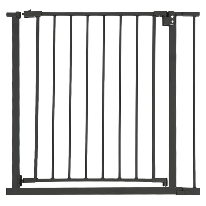 Предпазна преграда за деца или домашни любимци Relaxdays, максимална дължина 87 см, от метал/пластмаса, Черна
