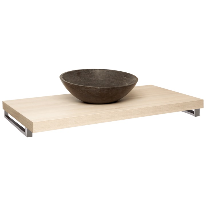 Blat pentru lavoar, Naturel, 90x50 cm, acacia