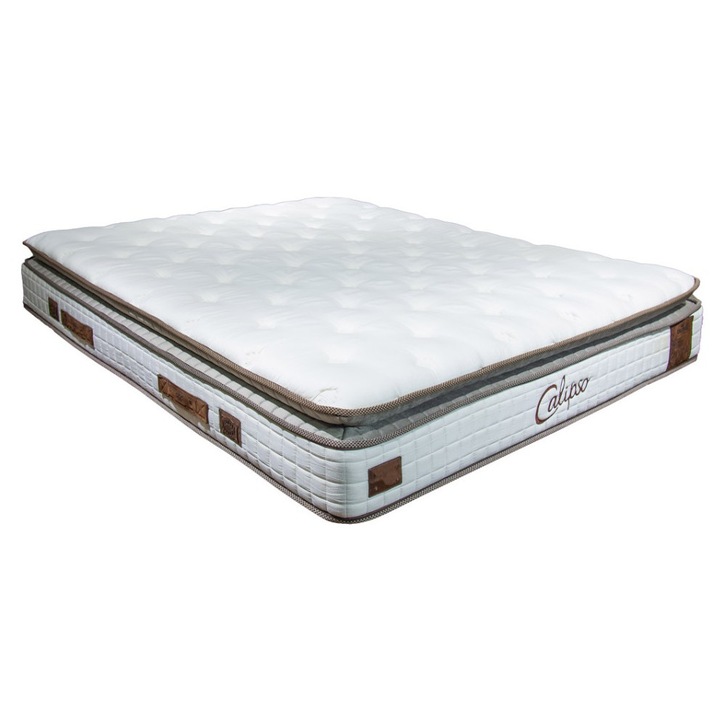 Saltea cu arcuri individuale Calipso, bej, 160 x 200 cm, H28 cm, strat de spuma poliuretanica