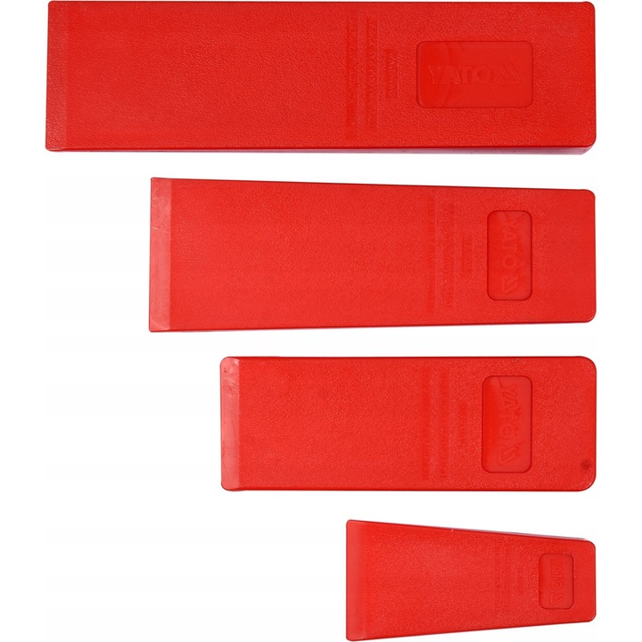 Set 4 pene pentru despicat lemne, Yato, 300x85x35mm, 245x85x30mm, 205x72x30mm, 136x65x25mm, polipropilena