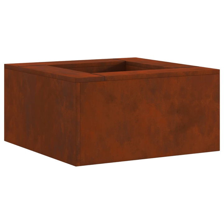 Огнище vidaXL, Кафяво 60 x 60 x 30 cm Патинираща стомана