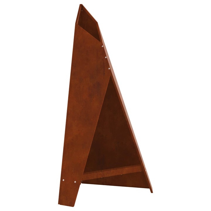 Огнище vidaXL, Кафяво 58 x 40 x 100 см Патинираща стомана