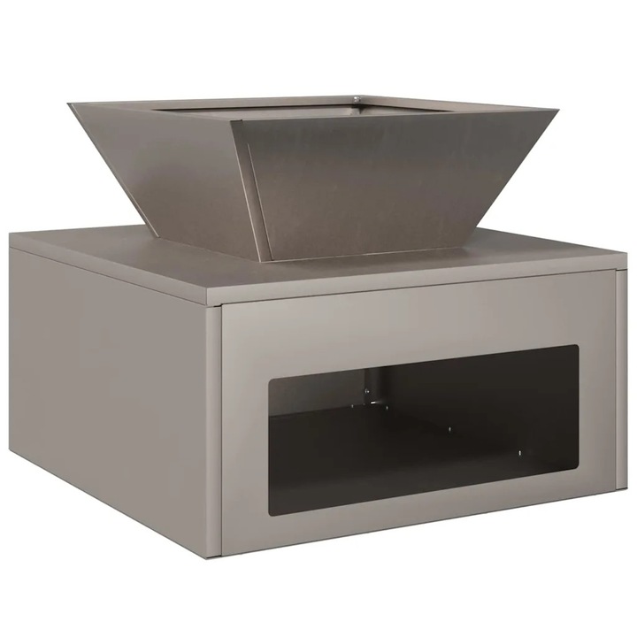 Огнище vidaXL, Ръждясало 50 x 50 x 40 cm Патинираща стомана