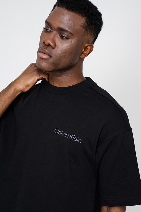 CALVIN KLEIN, Tricou de casa cu croiala relaxed-fit, Negru
