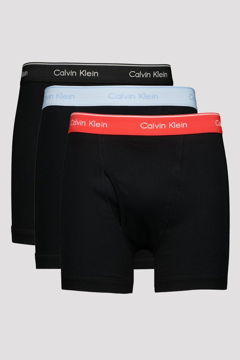 CALVIN KLEIN, Памучни боксерки - 3 чифта, Черен/Корал/Лавандула