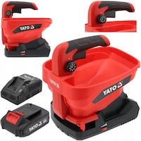 Distribuitor de seminte si ingrasaminte Yato, 18V, 3,3L, set cu acumulator 2.0Ah si incarcator