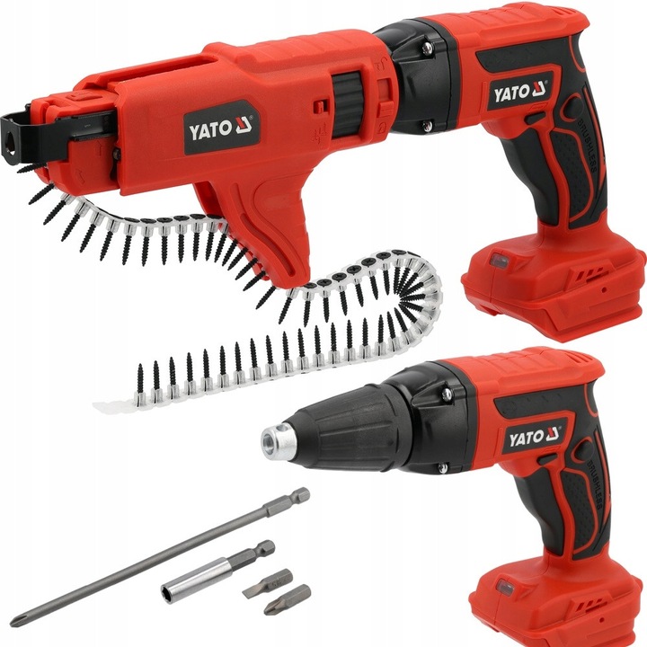 Wkretarka tasmowa Yato 18V, 4000 rpm, 1,49 kg, set cu accesorii pentru insurubat