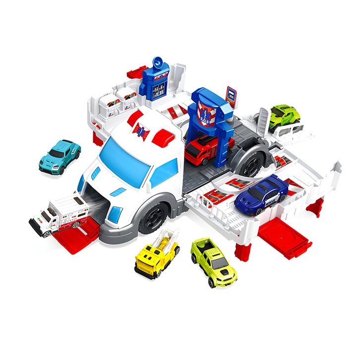 Gyermek mentőautó Sürgősségi központ 2in1 EmonaMall W5388, Fehér