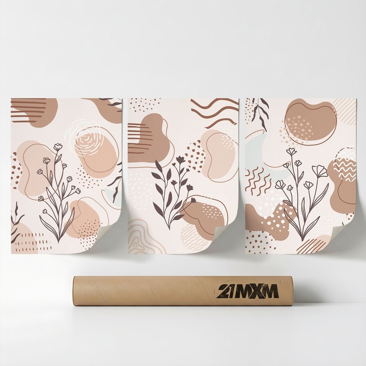 Комплект от 3 декоративни бохо плаката 'Слънце-Луна-Небесно 46', текстилен материал, 21MXM, 30 x 40 см, без рамка