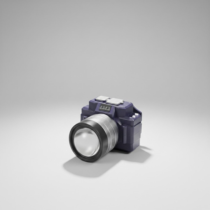 LED фенер за глава, Comando Tech, с включена стойка и телескопичен фар, регулируем, индикатор за нивото на батерията, автономност до 20 часа, IP65, 3 степени на осветление, обхват до 150 м, мощност 5W, размери 7.5x5x7 см, тъмносин