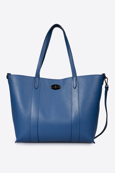 Massimo Castelli, Geanta shopper din piele, Albastru royal