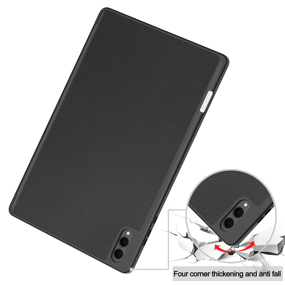 Husa tableta pentru Samsung Galaxy Tab S11 Ultra, suport Pencil, functie Sleep/Wake, Flex Trifold, set cu sticker, Bleu