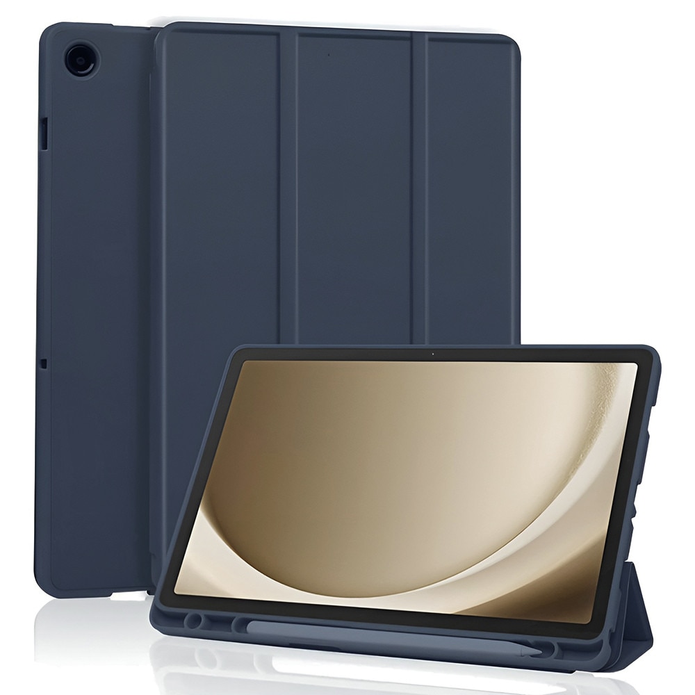 Husă pentru tabletă Flex Trifold, albastru închis, 360° protecție, slim, set pentru Samsung Galaxy Tab A11 Plus/A9 Plus