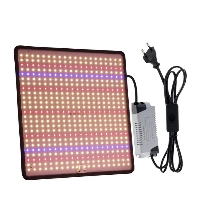 Лампа за растения STELS 1200W, Full Spectrum, 500 LED диода, Пасивно охлаждане