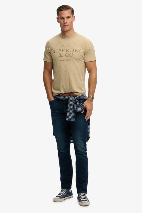 Superdry & Co, Logós póló, Melange bézs