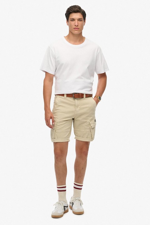 Superdry & Co, Pantaloni scurti cu buzunare, Maro nisip