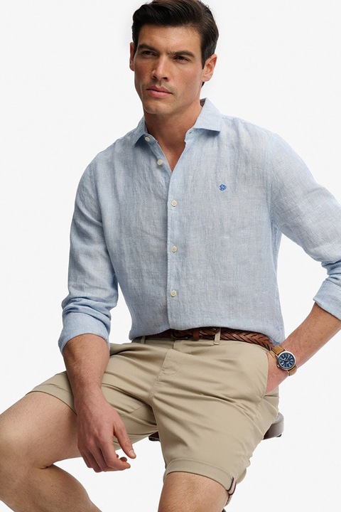 Superdry & Co, Pantaloni scurti cu model uni, Bej inchis