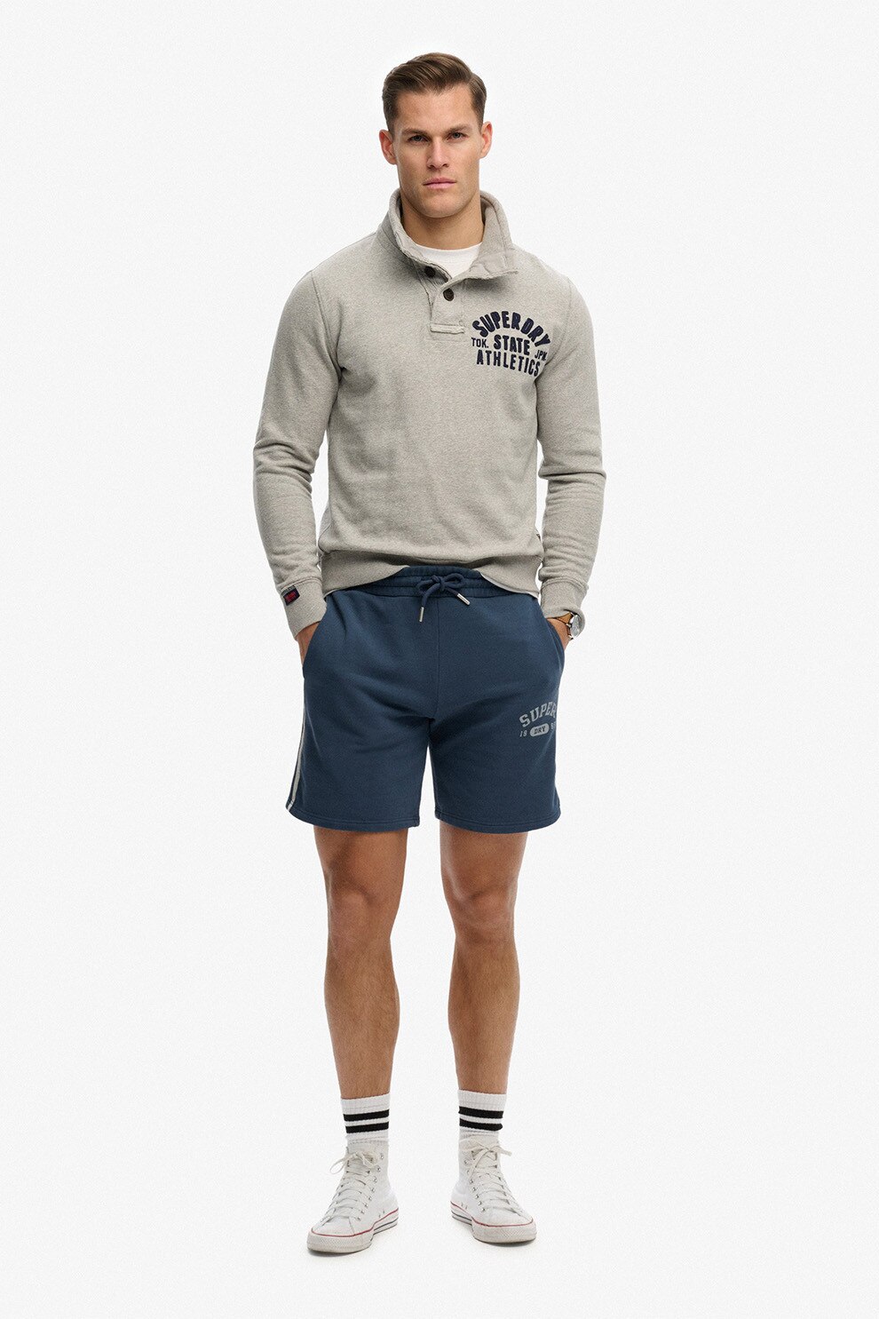 Superdry & Co, Pantaloni scurti de trening din amestec de bumbac