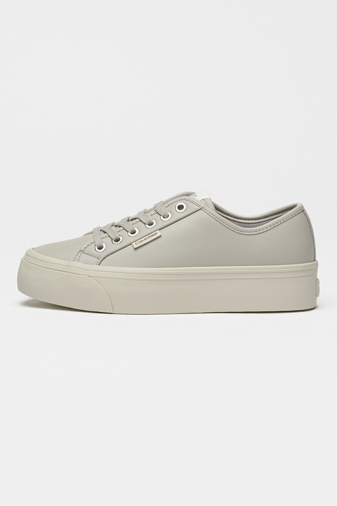 CALVIN KLEIN JEANS, Bőrsneaker, Világosbézs