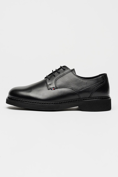 Tommy Hilfiger, Кожени обувки Derby, Черен