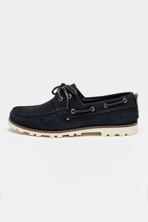 Tommy Hilfiger, Велурени мокасини, Ултрамарин синьо/Мръснобял