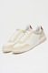 Tommy Hilfiger, Кожени маратонки Basket Core Lite със синтетика, Мръснобял/Светло бежово