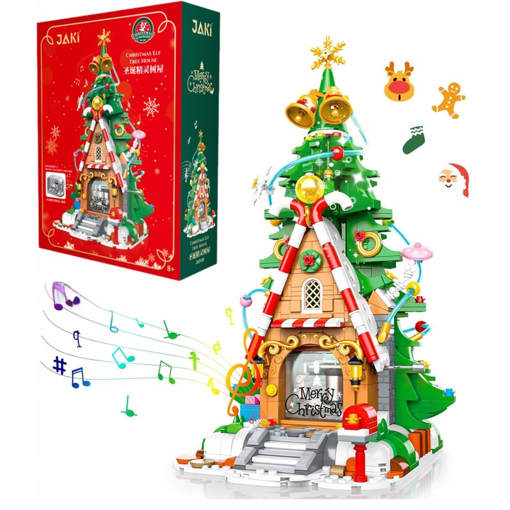 Set de constructie JAKI, Model casa elfilor, cu muzica, multicolor