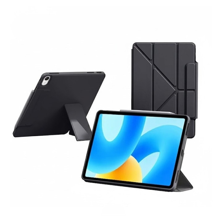 Husă MultiFold, REDZ Accessories pentru iPad 10/11, protecție 360, pliabil, negru, 10.9-11 inch