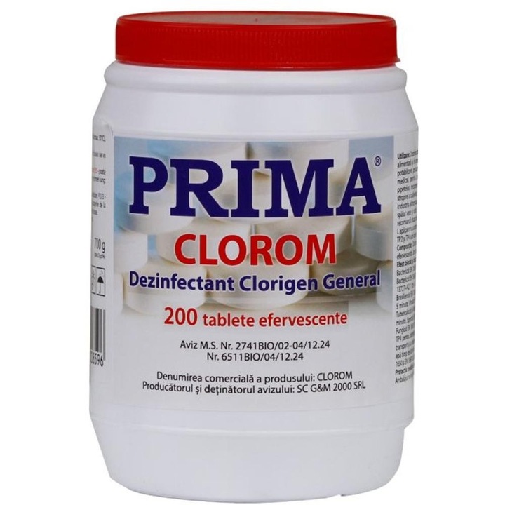 Set 2 x 200 Tablete Dezinfectante Clorigen, pentru Suprafete si Instrumentar Medical, Prima