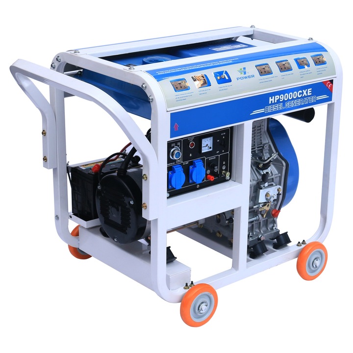 Generator trifazat Diesel HP9000CXE-3, monocilindru, 8 kW