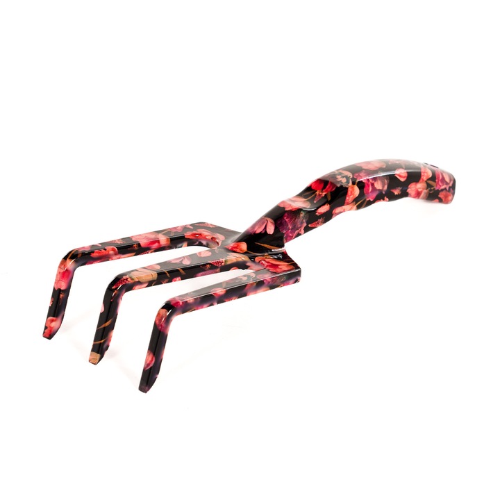 Grebla de mana din aluminiu MEVEN, model floral