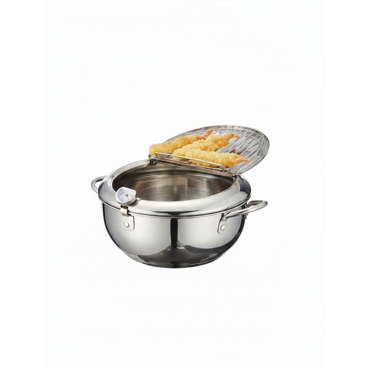 Oala pentru prajit FryerPot, 2.2L, Material Otel Inoxidabil