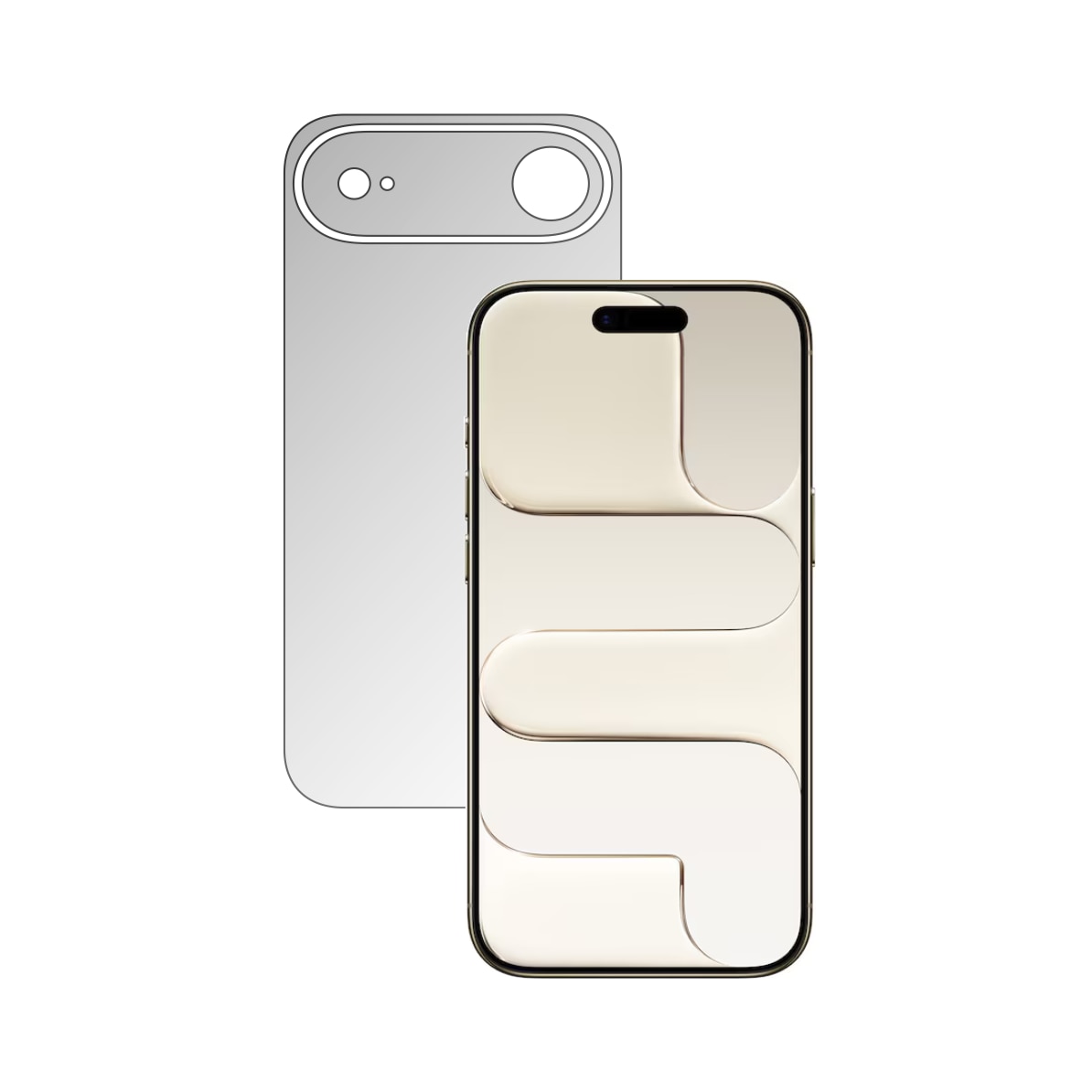 Folie Protectie Spate iSkinz HD pentru Apple iPhone 17 Air - Split Cut, Ultra-Clear, Siliconica pentru Carcasa Spate, Skin Adeziv Transparent