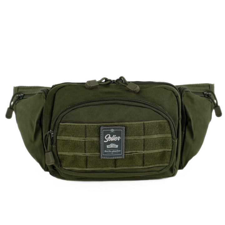 Тактическа чанта Solier SV28 Cravo, зелена, Cordura, 25x17,5x11см