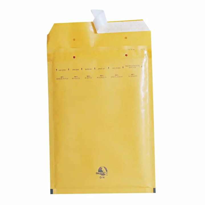 Set 10 bucati Plic cu protectie antisoc ext. 200x275 mm, int. 180x265 mm kraft, siliconic, 100 gr/mp clapa dreapta, 10 buc/set