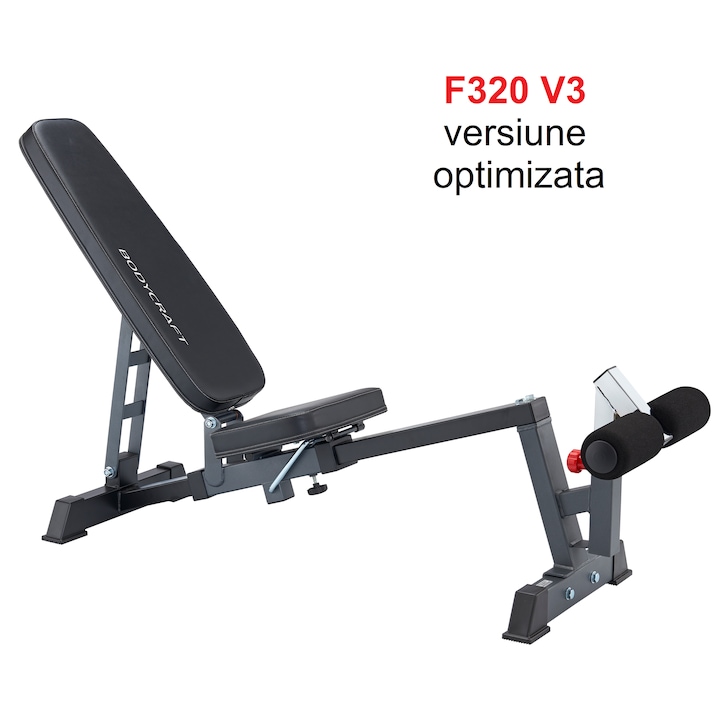 Banca de forta reglabila Bodycraft F320 V3 F/I/D, cu roti si 8 pozitii de inclinare
