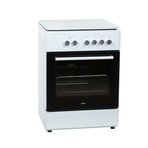 Aragaz cu cuptor electric, MPM MPM-66-KGM-10, 2, 25 kW, 70 l, 4 arzatoare pe gaz, alb-negru