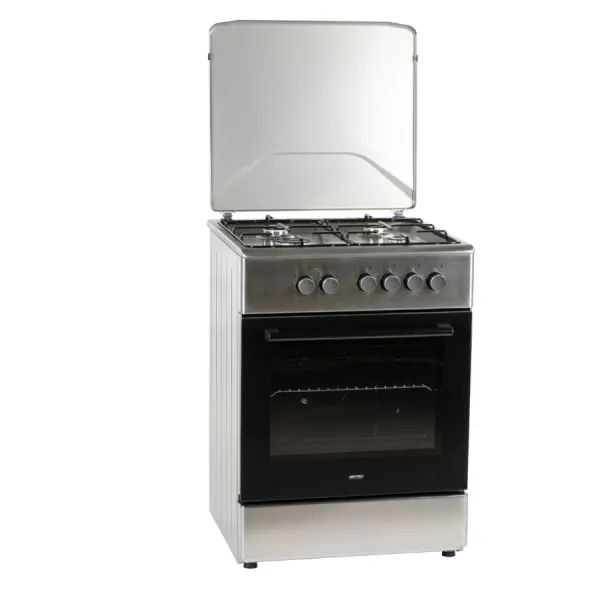 Aragaz cu cuptor electric, MPM MPM-66-KGM-11, 2, 25 kW, 70 l, 4 arzatoare pe gaz, Inox-Negru