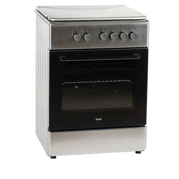 Aragaz cu cuptor electric, MPM MPM-66-KGM-11, 2, 25 kW, 70 l, 4 arzatoare pe gaz, Inox-Negru