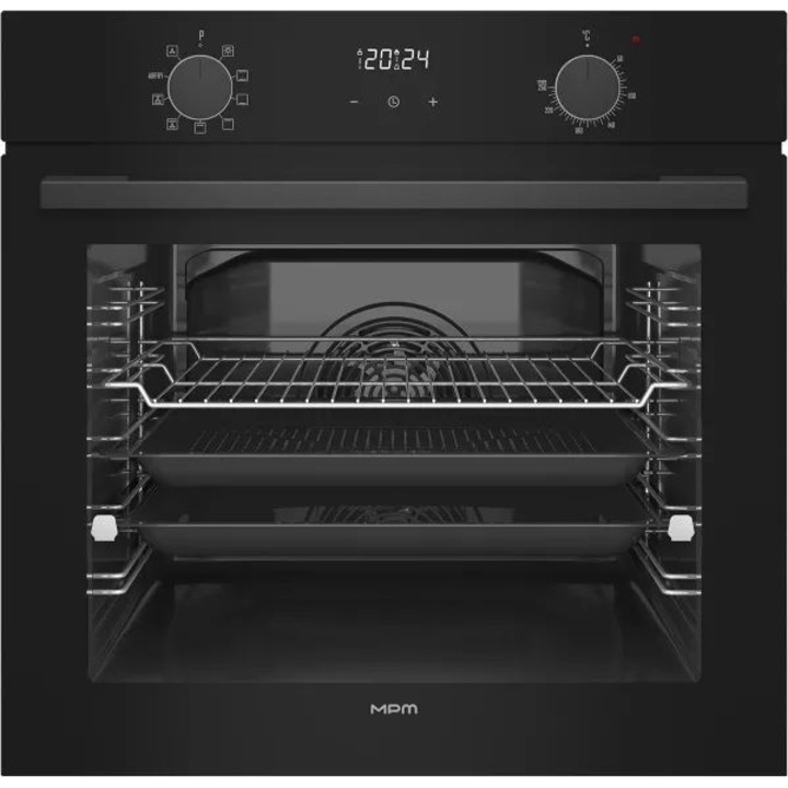 Beépíthető Elektromos Sütő, MPM MPM-63-BO-30, 2400 W, 76 l, 9 sütési mód, Fekete