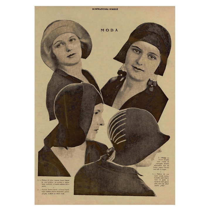 VreauPoster Poster A4 Moda vintage romaneasca Carton 250gr