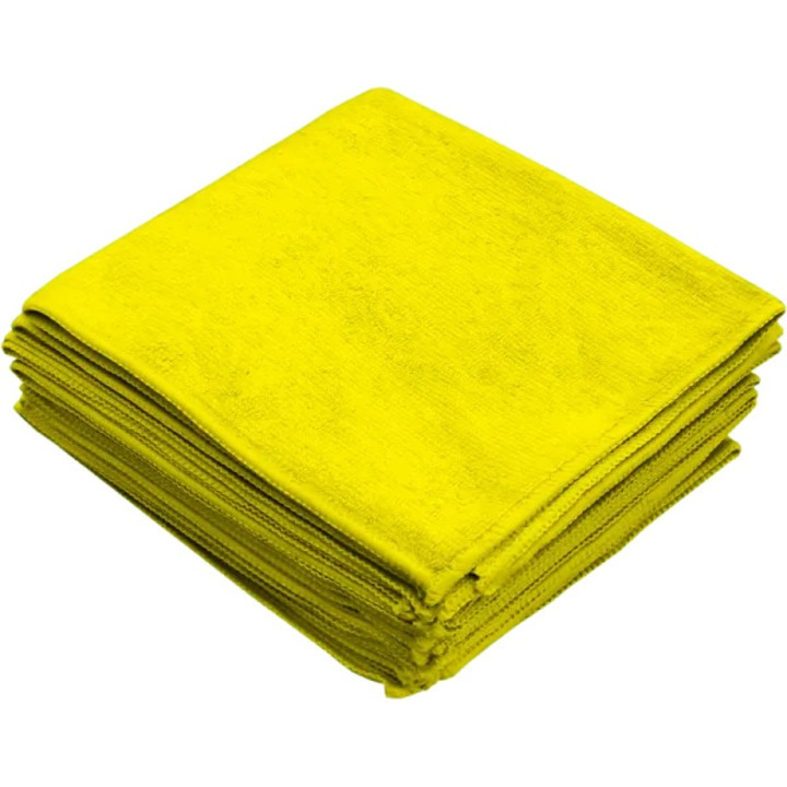 Set lavete din microfibra, 40x40 cm, 20 bucati, galbene