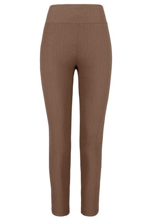 Bordázott nadrág, Slim Fit, magas derekú, Volcano N-Lisbona, barna, Barna