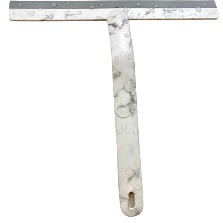 Стъклочистачка за прозорци 25 см, полипропилен/силикон, почистване без следи, за душ кабина, плочки, прозорци, сиво