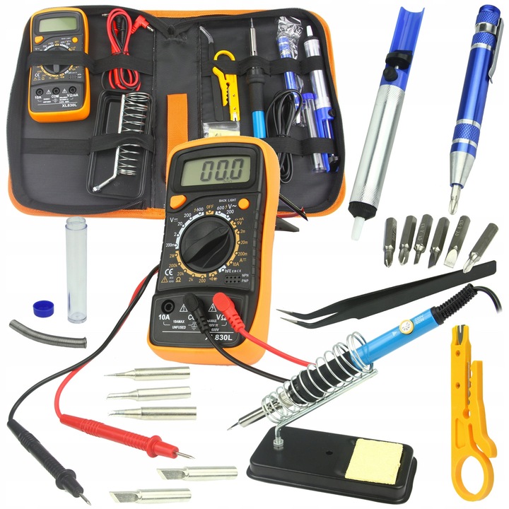 Set unelte de lipit Mar-pol, 40 elemente, 6 varfuri, multicolor