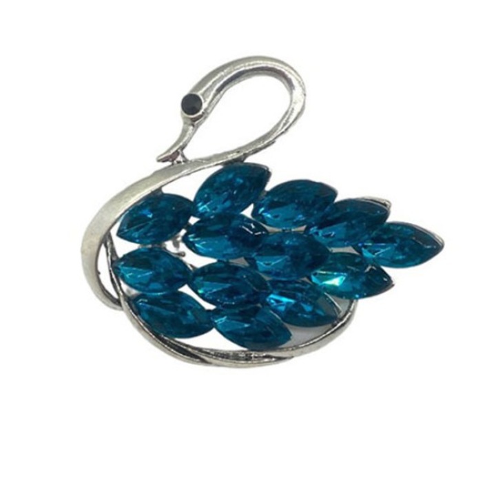 SHINY hagyományos kék hattyú bross, elegáns, egyedi