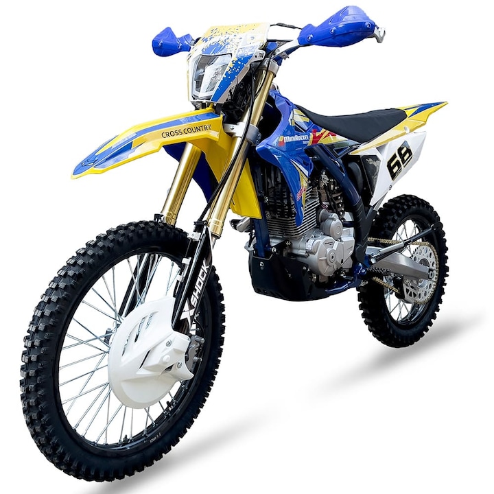 Motocicleta enduro Mini Rocket 300cc 4T galben, roti 21/18" set