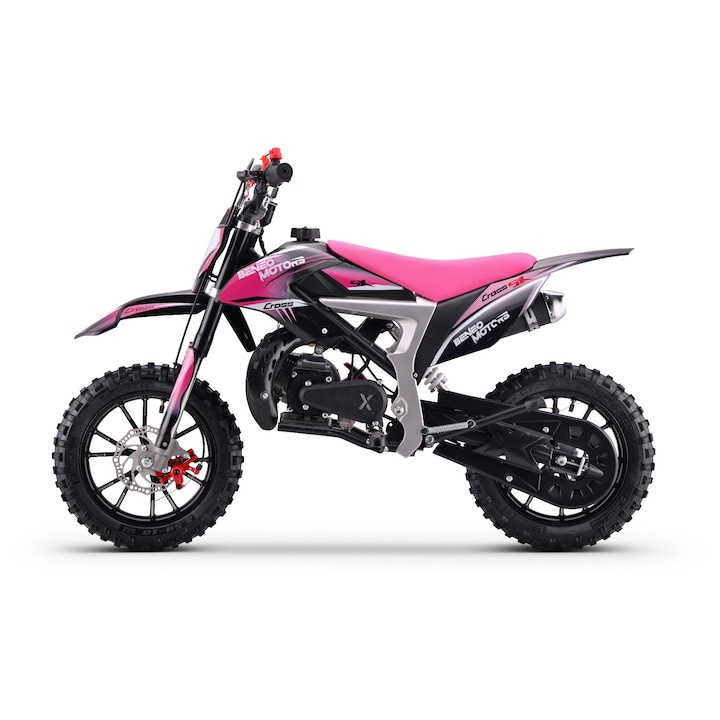 Motocicletă copii Tea Sports CROSS SX, 50 cm³, roz, 124x57x80cm, pentru vârsta de la 4 ani, putere 1, 5 kW