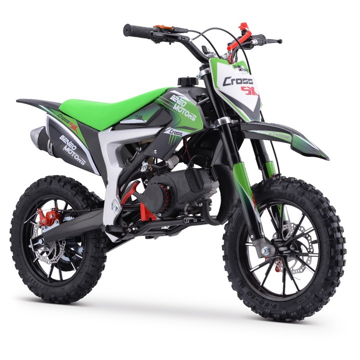 Motocicletă Cross copii Tea Sports CROSS SX 50cc verde, viteză max. 40 km/h, greutate 24 kg